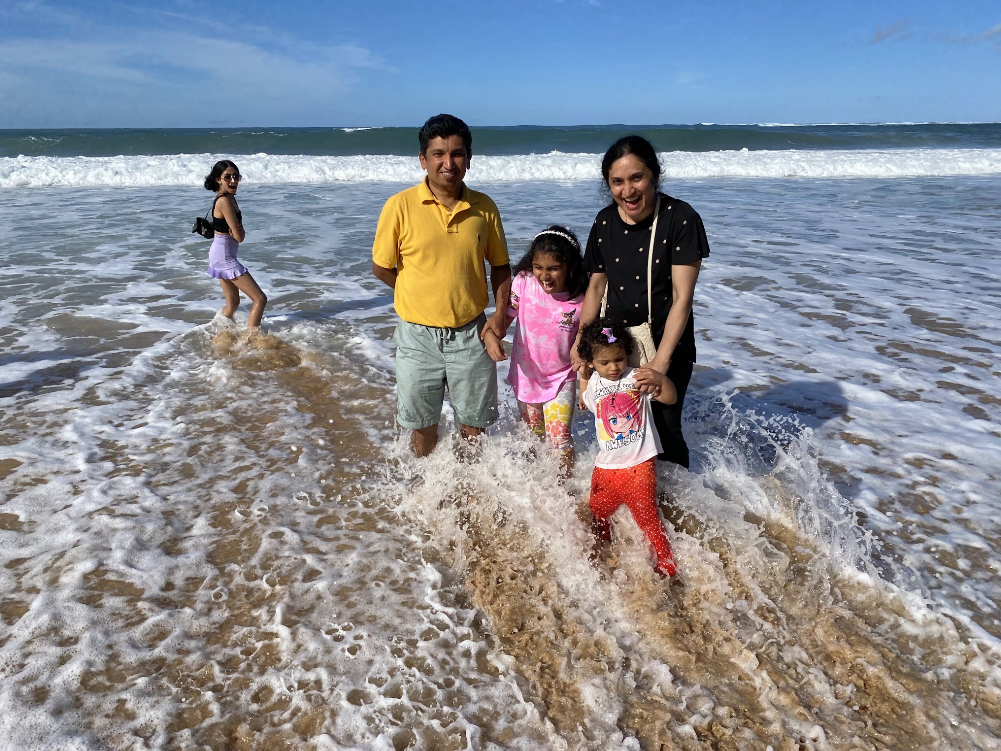 The author with family at Tunnels Beach
